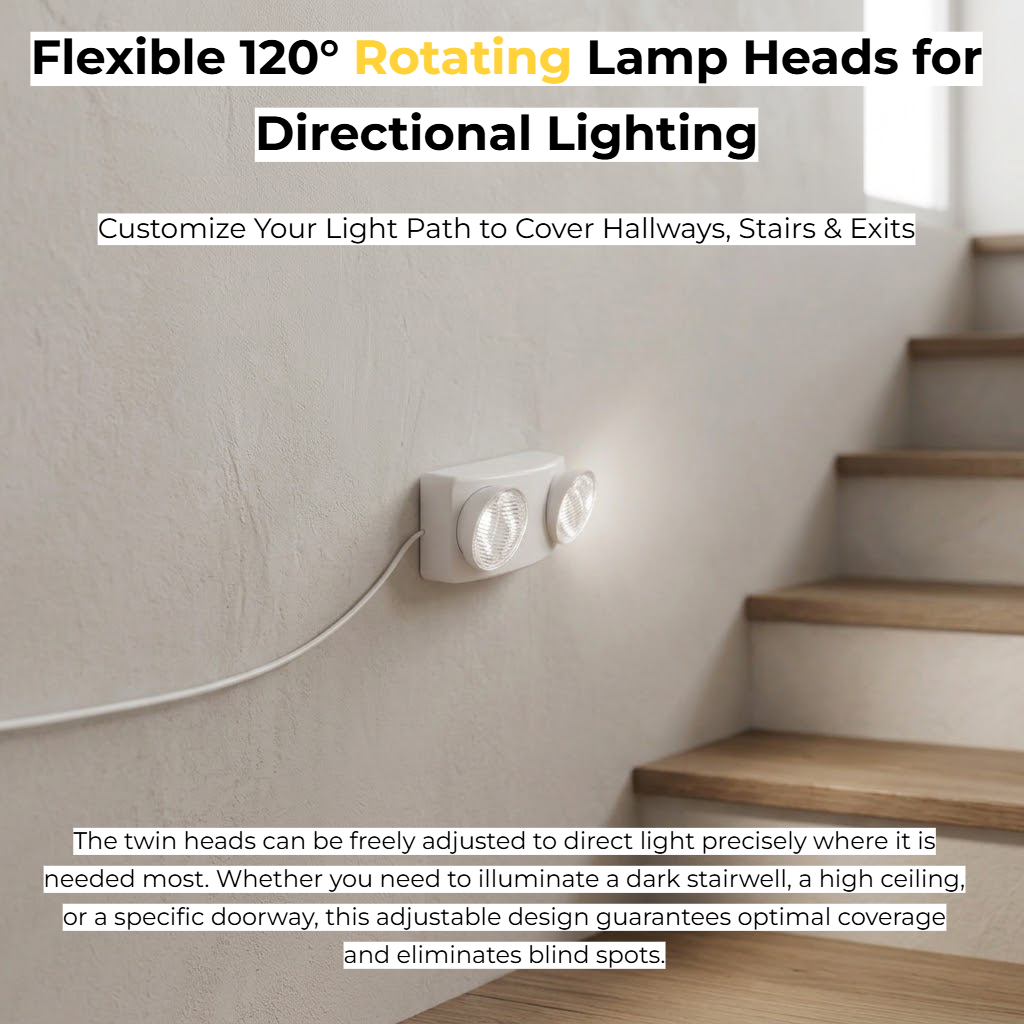 Dual-Head LED Emergency Light  - đánh giá và giá Power Outage Light